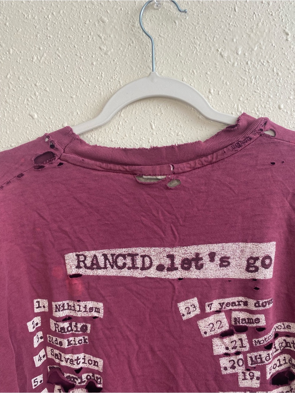 Vintage 90s anvil RANCID band tour tee single stitch paper tag thrashed - Picture 7 of 12